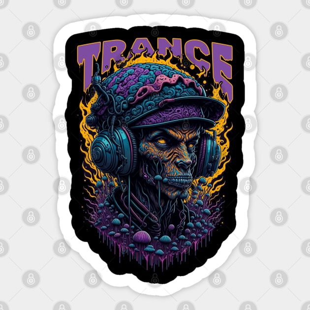 TRANCE MUSHROOM TECHNO GABBER Sticker by EBAN